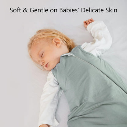 BubblePanda Rayon Made from Bamboo Sleep Sack 6-12 Months 0.5 Tog Soft Lightweight Toddler Sleep Sack for Babies 2-Way Zipper Wearable Blanket Baby 6 Months