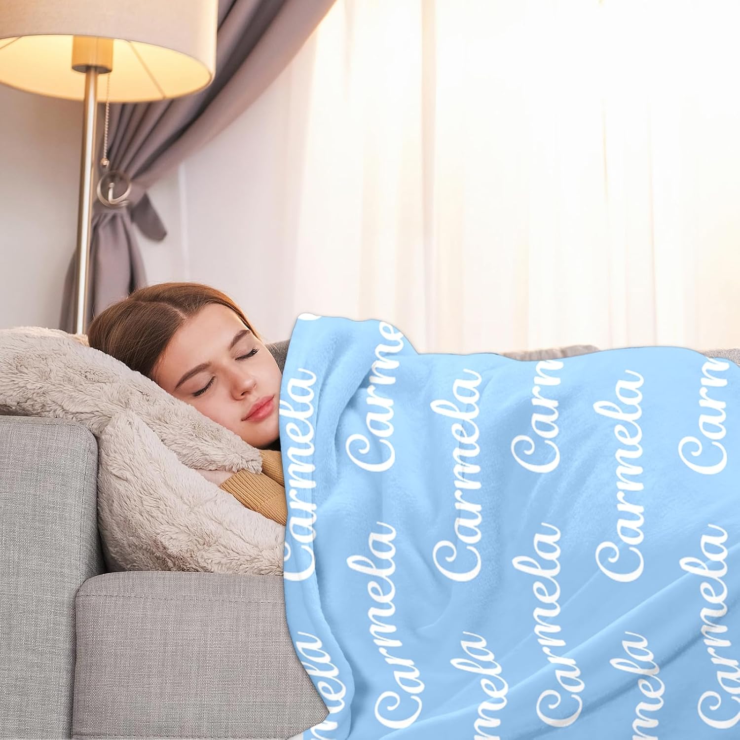 Ship Next Day, Custom Name Blanket - Printed in USA, Personalized Baby Blankets for Girls, Baby
