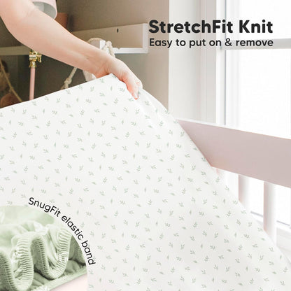 KeaBabies 2-Pack Baby Crib Sheets for Boys, Girls - 52x28 Viscose Derived from Bamboo Toddler Bed
