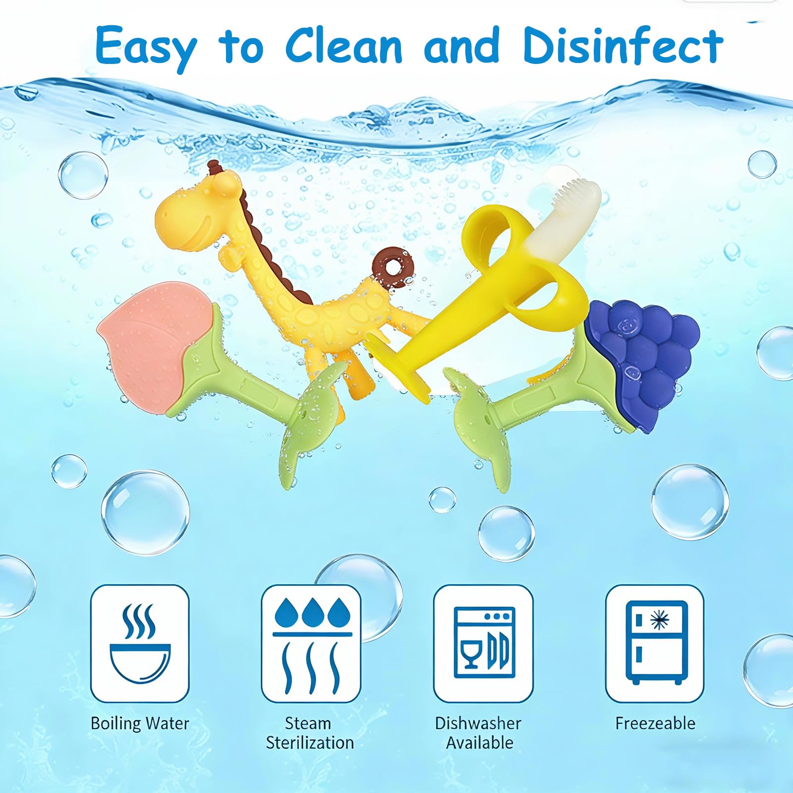 Baby Teething Toys 3-6 Months, Baby Chew Teether Toys