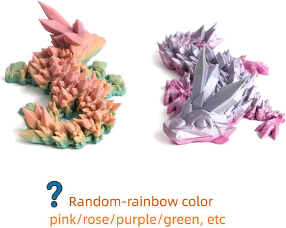 Dragon Egg - Small Surprise Egg with 8” Rainbow Dragon Inside, 3D Printed Gift, Articulated Dragon Toy for Birthday, Home Decor (8” Random Rainbow)
