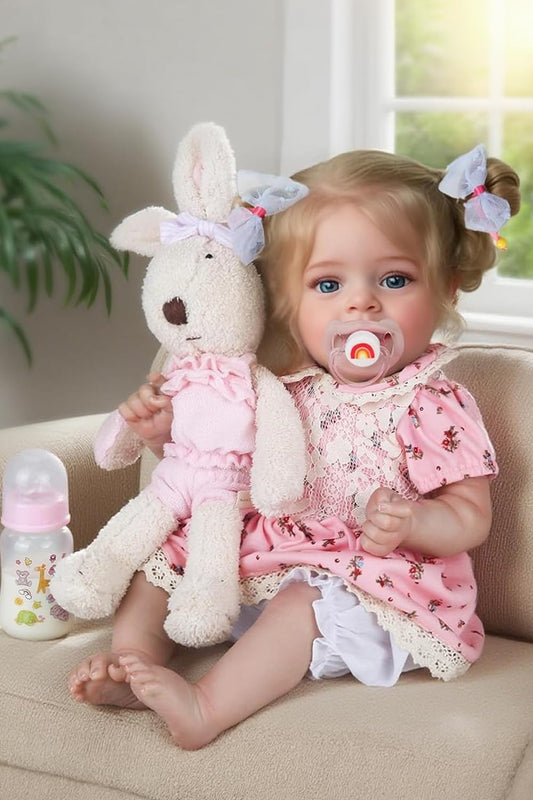 CHAREX Realistic Reborn Baby Doll, 20-Inch Lifelike Girl,Real-Life Toddler