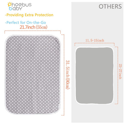 Baby Diaper Changing Pad, 21 5/8" x 31.5" Waterproof Changing Pad Liners - Reusable Soft and Absorbent Portable Changing Mat(Star1PCS)