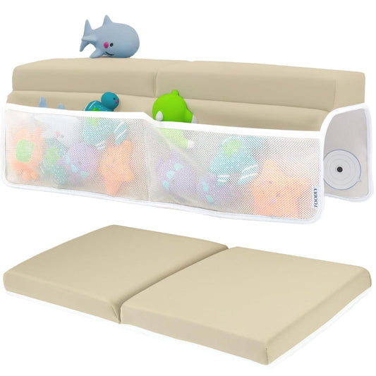 Comfortable Baby Bath Kneeler and Elbow Rest Pad Set – Thick Memory Foam Bath Kneeling Pad with