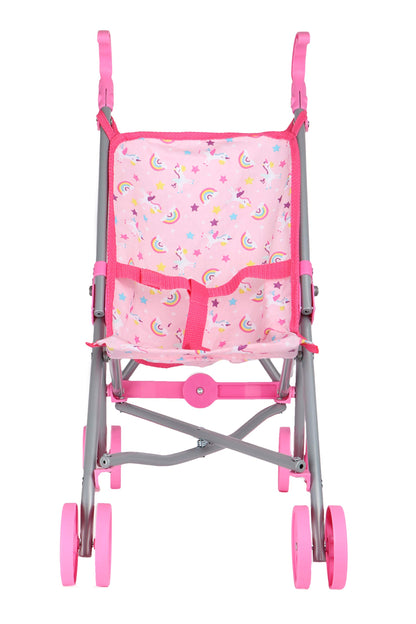 Dream Collection, Doll Stroller - Metal Fold Up and Down Umbrella Stroller for Realistic Pretend