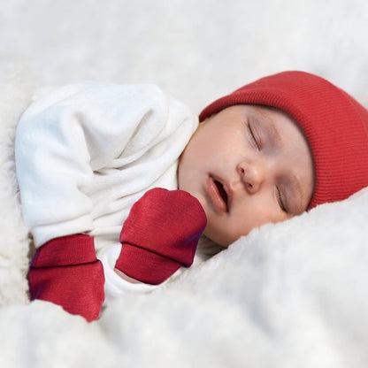 Newborn Baby Mittens No Scratch Cotton Elastic Wrist Gloves Infant Toddler Mittens for Baby Boy Girl 0-6 Months