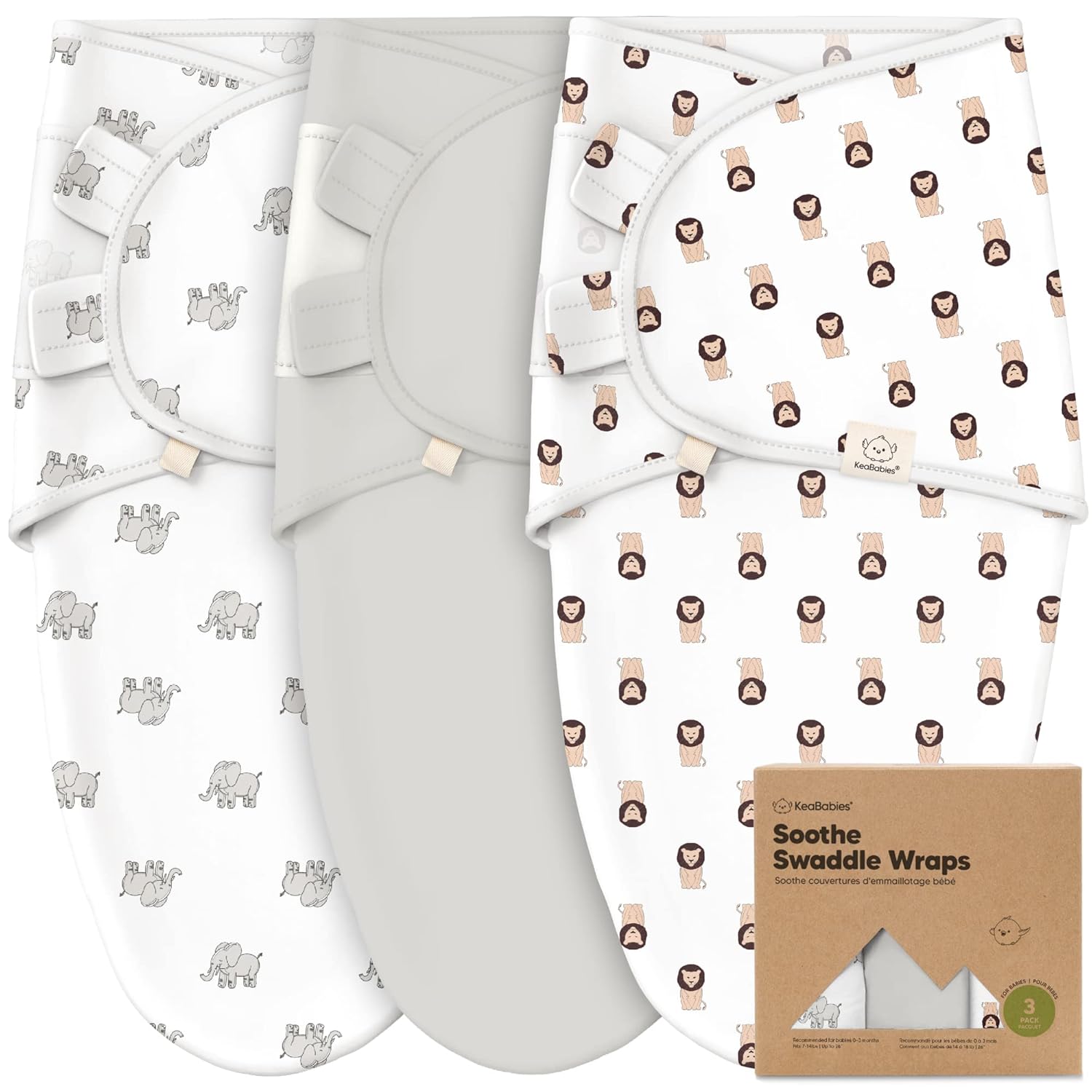 3-Pack Organic Baby Swaddle Sleep Sacks - Swaddles for Newborns, Infant 0-3 Months, Baby Girls