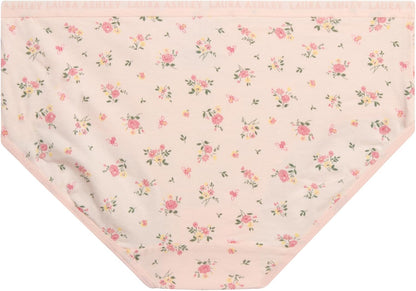 Laura Ashley Girls Underwear - 5 Pack Soft Stretch Breathable Panties for Girls - Lightweight Cotton Panties (Size: 4-12)