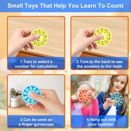 Math Fidget Spinner,3D Printing Math Fidget Spinners Sensory Spinner Counting Toys for Toddler,Number Fidget Toys for Kids Math Game,Learning Educational Toy for Kids (Addition & Subtraction)