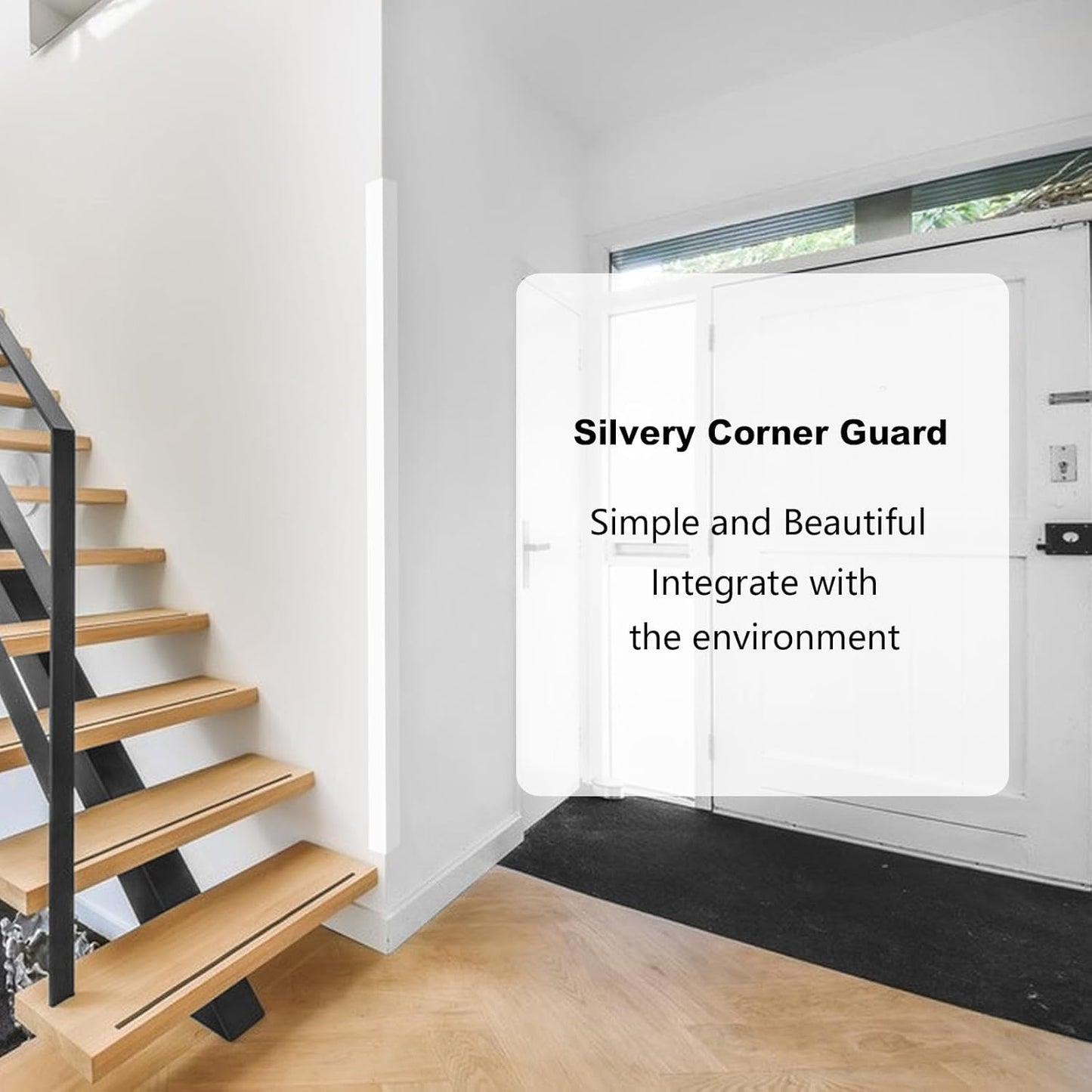 Aluminium Alloy Metal Corner Guards 10 Pcs Wall Corner Protector 1.2" x 1.2" x 48" Wall Corner Protection Decoration White Pack of 10 Corner Guards 20 Ga/1 mm Thickness