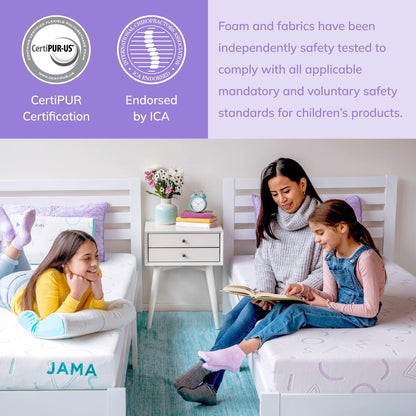 MLILY Kids Pillow for Sleeping, Adjustable Kids Memory Foam Pillow for Bed Set, Breathable and Soft Pillows for Kids Boy Girl, CertiPUR-US Certified, 12x20 Inch, Purple