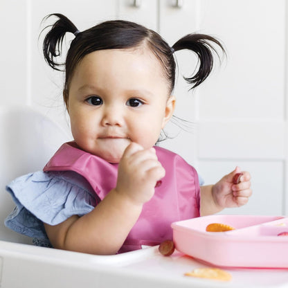 Tiny Twinkle Mess Proof Baby Bibs for Eating - Waterproof, Wipeable Bibs - Toddler Bibs - Travel