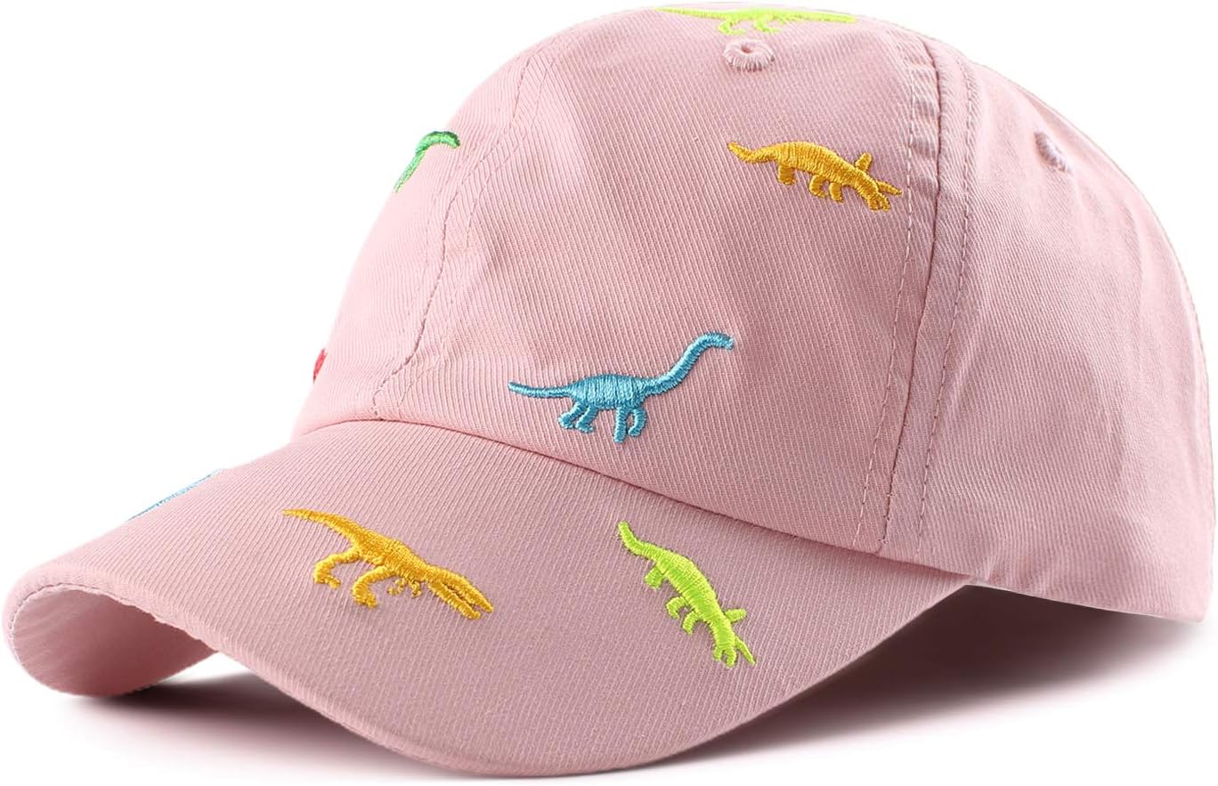 JANGANNSA Dinosaur Boys Girls Caps Embroidery Baby Baseball Caps Cotton Infant Toddler Kids Hat Spring Summer Autumn 2-6Y