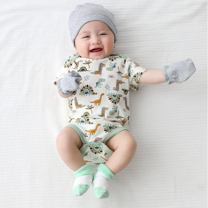 Baby Hat and Mittens Set Newborn Baby Hats Caps for Baby Boys Girls 0-6 Months 100% Cotton