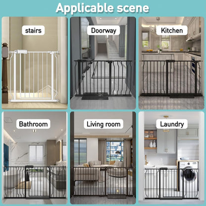 WAOWAO Baby Gate 66.93-71.61" Extra Wide Pressure Mounted Walk Through Swing Auto Close Safety White Metal Toddler Kids Child Dog Pet Puppy for Stairs,Doorways,Kitchen