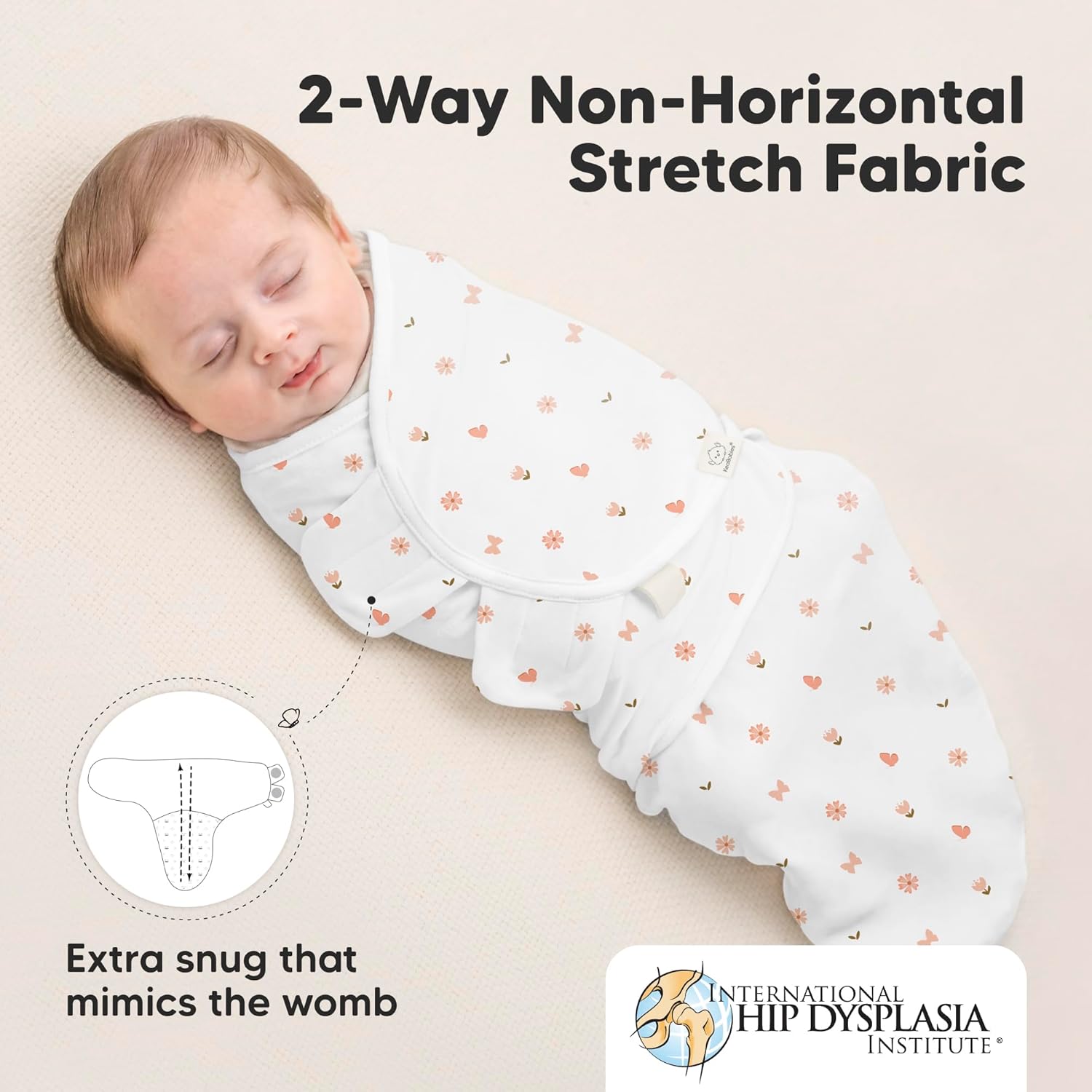 3-Pack Organic Baby Swaddle Sleep Sacks - Swaddles for Newborns, Infant 0-3 Months, Baby Girls