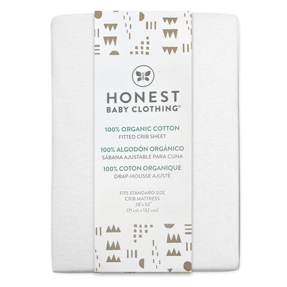 HonestBaby unisex-baby Fitted Crib Sheets Set Standard Mattress, 100% Organic Cotton Baby Boys