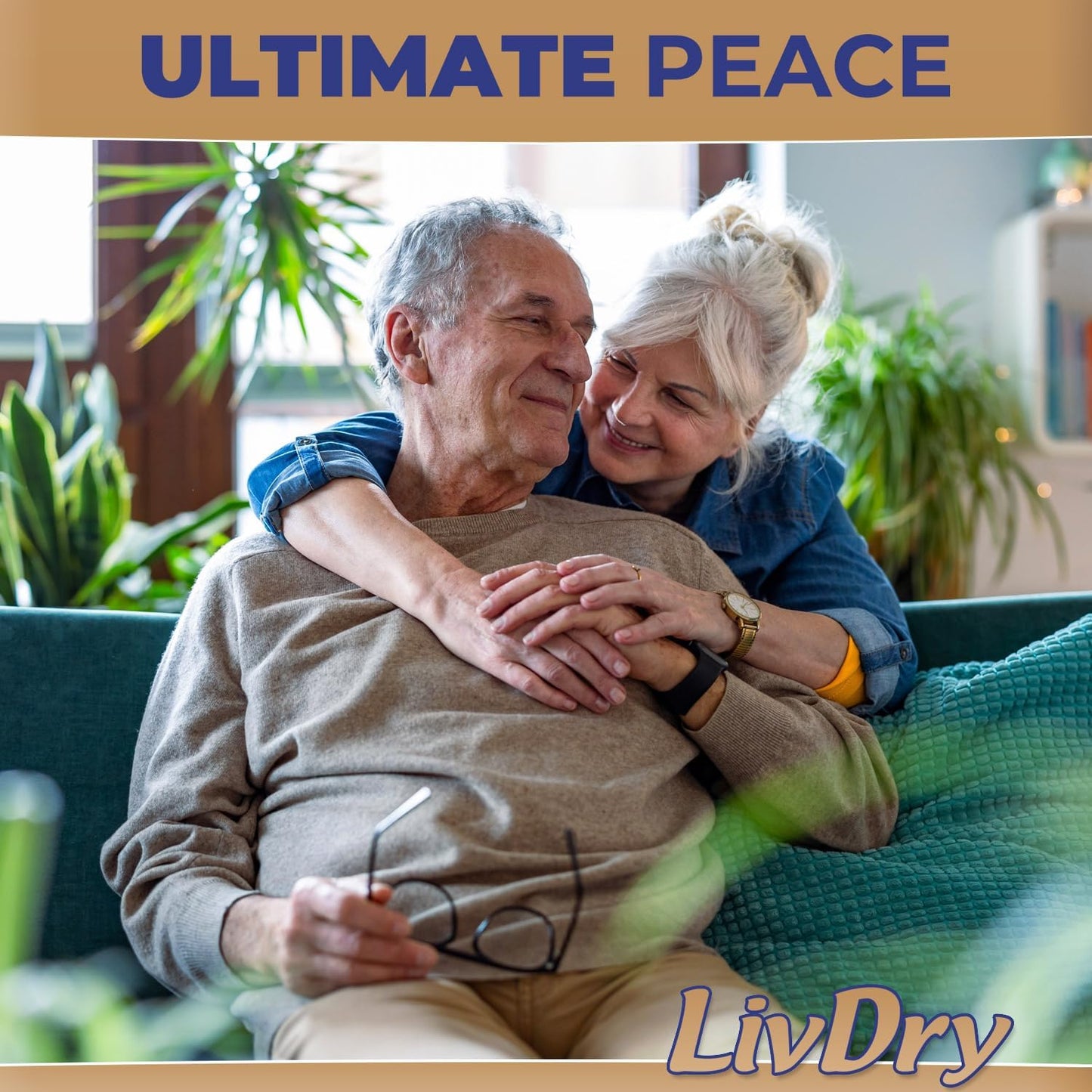 LivDry Ultimate Adult Incontinence Underwear, Max Absorbent Adult Diapers with Leak Protection, Medium, 68-Pack