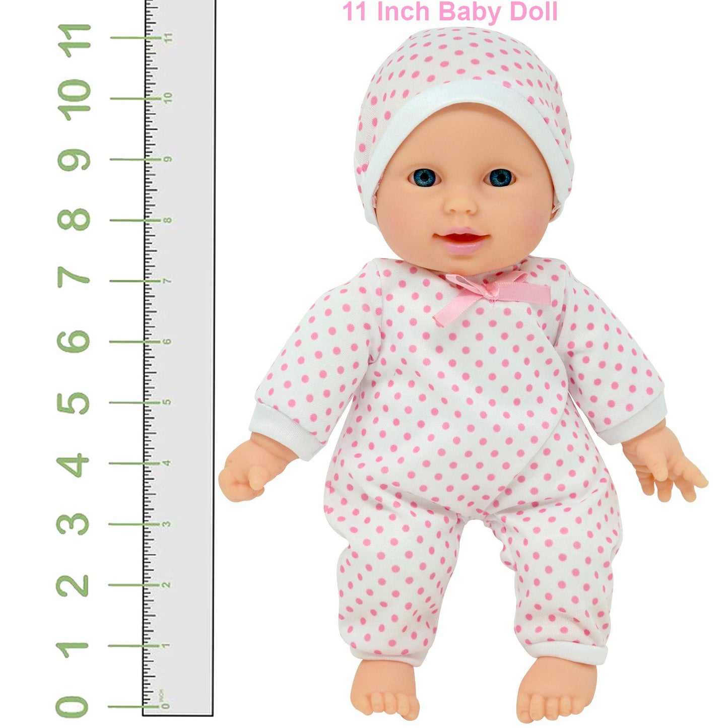 11 inch Soft Body Boy Baby Doll in Gift Box - Doll Pacifier Included -Toy Dolls for Boys and