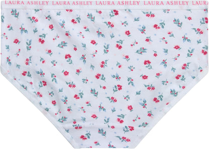Laura Ashley Girls Underwear - 5 Pack Soft Stretch Breathable Panties for Girls - Lightweight Cotton Panties (Size: 4-12)