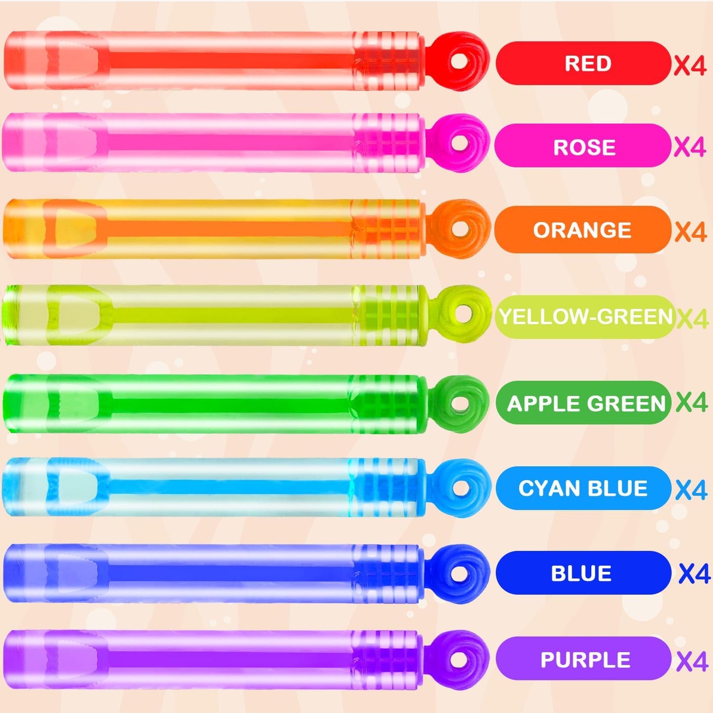 Kids Party Goodie Gift Bag Stuffer Fillers,32 Pack Mini Bubble Wand Toys,Small Halloween Pinata Birthday Party Favors Supplies for Boys Girls,Wedding Camping Classroom Prizes Treats for Toddlers