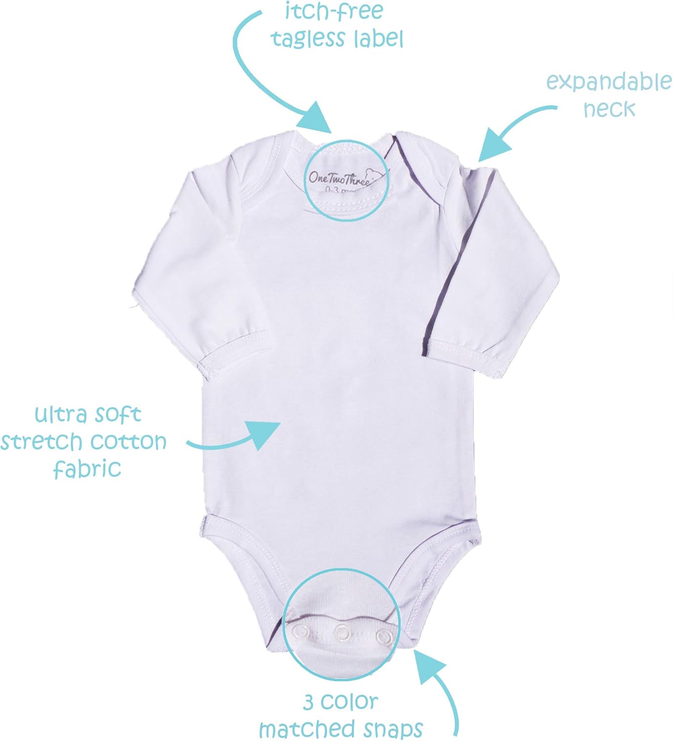 123 Bear Baby Cotton Spandex short-sleeve bodysuits unisex boy girl