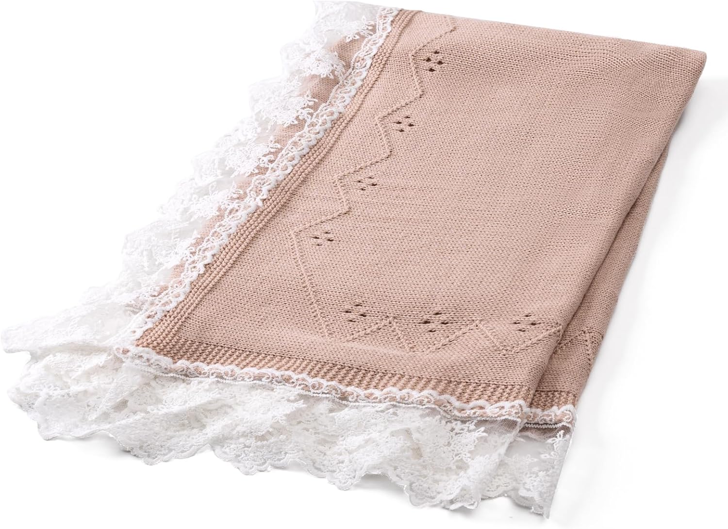 Booulfi Baby Blanket for Girl Toddler Newborn Swaddle Receiving Knit Cotton Blanket Throw Blanket