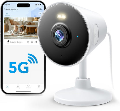 5G & 2.4G Indoor/Outdoor Security Camera for Home, Baby/Elder/Dog/Pet Camera with Phone App, WiFi Camera w/Spotlight Color Night Vision 2-Way Audio