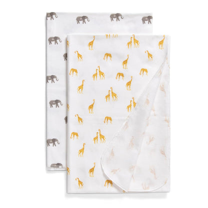 Delta Children 100% Cotton Flannel Baby Receiving Blankets for Girls and Boys – 30x30 Inches (Pack