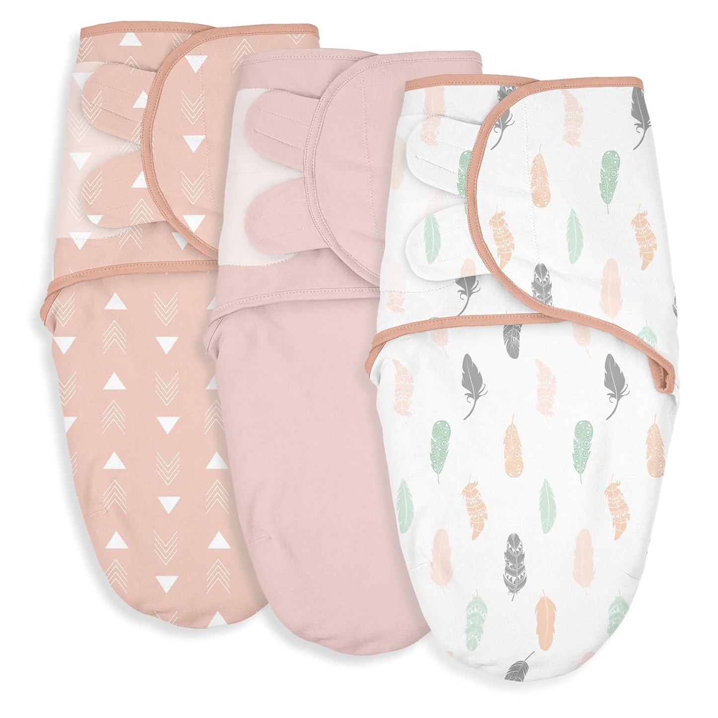 Organic Baby Swaddle Sleep Sacks, 3-Pack Swaddles for Newborns Baby Essentials, Infant 0-3 Months