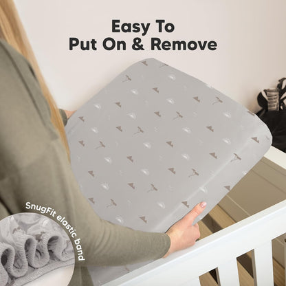 KeaBabies 2-Pack Organic Crib Sheets for Boys, Girls - 52x28 Fitted Crib Mattress Sheet Neutral