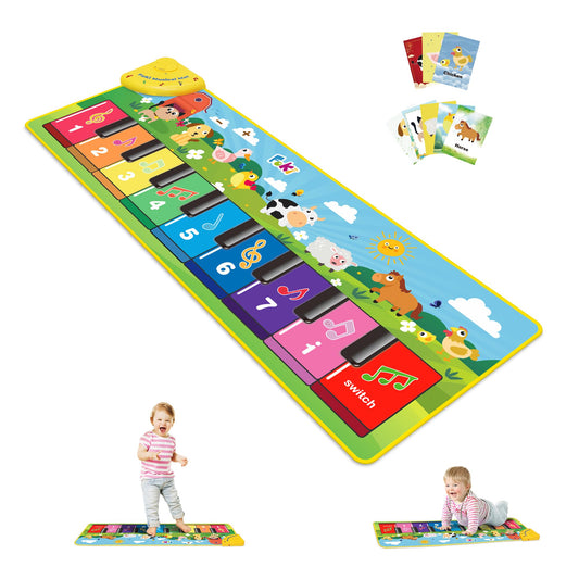 FOKI Floor Piano Mat, Toddler Toys for 1-5 Year Old Baby Boy Girl Gifts