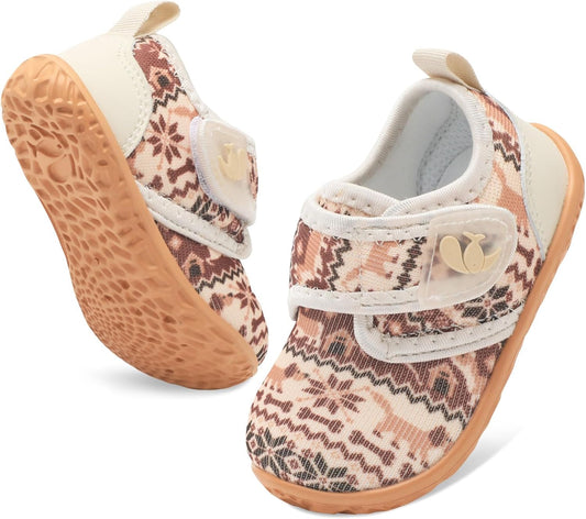 FEETCITY Baby Walking Shoes Barefoot Baby Shoes Infant Sneakers Newborn Crib Shoe Lightweight Flexible Slip On Shoe