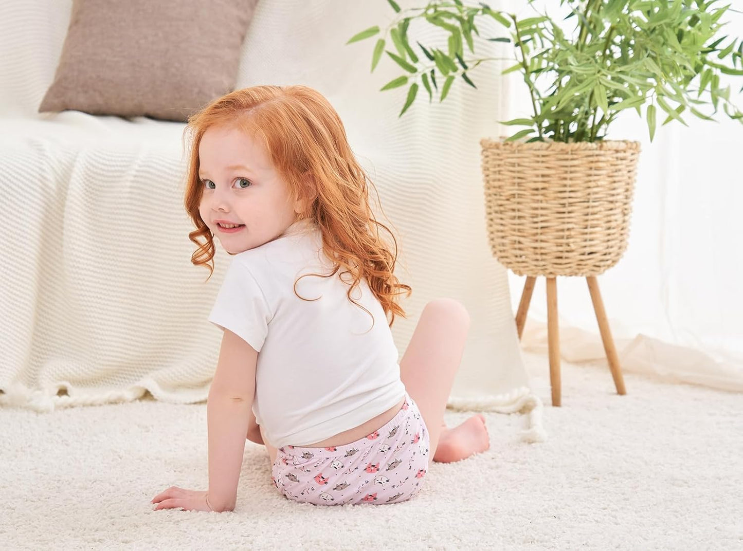 CHUNG Toddlers Little Girls Cotton Briefs Panties Pack of 5/6 Print Underwear 2T-10Years