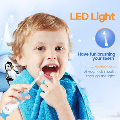 SEAGO Toddler Electric Toothbrushes for Baby Ages 0-3 Years, Baby Toothbrush with Smart Timer and