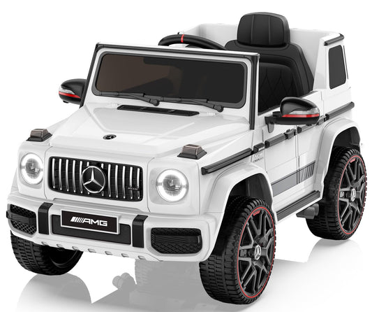 ANPABO 12V 7AH Licensed Mercedes-Benz G63 Electric Car for Kids, White
