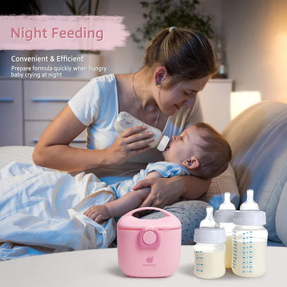 Termichy Baby Formula Dispenser, Portable Milk Powder Dispenser Container with Carry Handle and