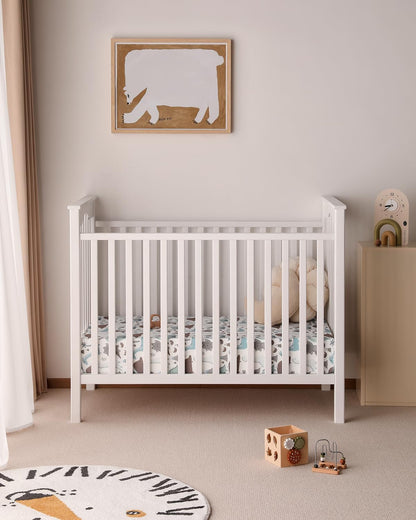 Yoofoss Baby Crib Sheets 2 Pack for Boys and Girls - 52x28 Fitted Crib Sheet Neutral Fits for