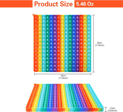 Multiplication Table P00P, Rainbow Square Math Toy Push P0pp Fidget Toy 225 Bubbles Stress Relieving Fidget Game for Teachers to Create Kinds of Math Manipulatives【13 X 13 Maximum】