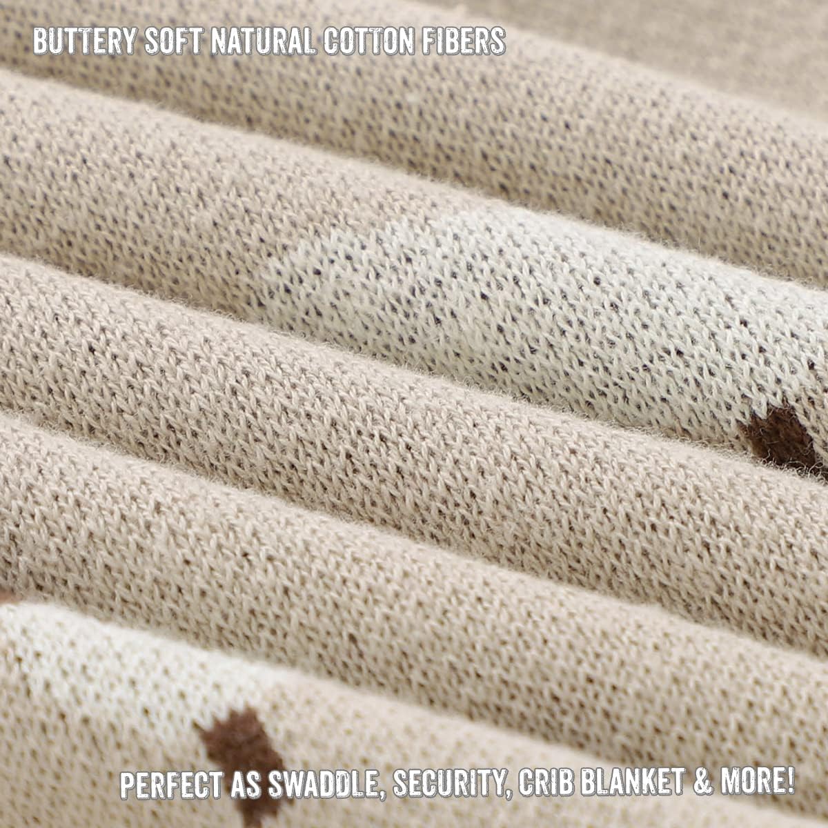 Baby Swaddle Blanket - 100% Luxury Cotton Knit Soft Cozy Lightweight Unisex Receiving Crib Stroller