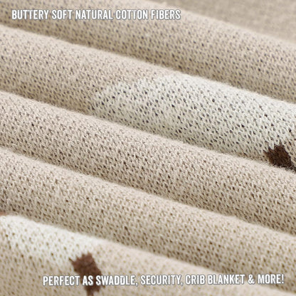 Baby Swaddle Blanket - 100% Luxury Cotton Knit Soft Cozy Lightweight Unisex Receiving Crib Stroller