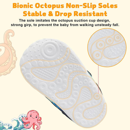 FEETCITY Wide Baby Shoes Boys Girls Baby Barefoot Shoes Breathable Infant Walking Shoe Crib Sock Shoe Toddler Sneakers Flexible