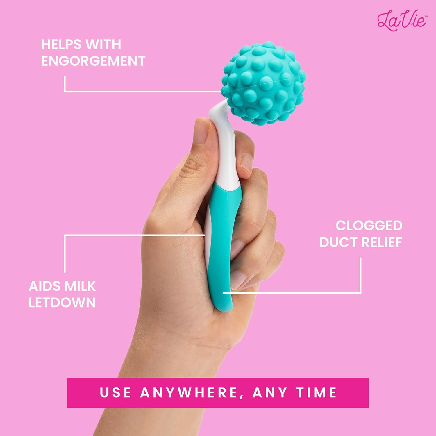 LaVie 5-in-1 Lactation Massager Roller, Manual Massage Roller, Breastfeeding Tool to Improve Milk