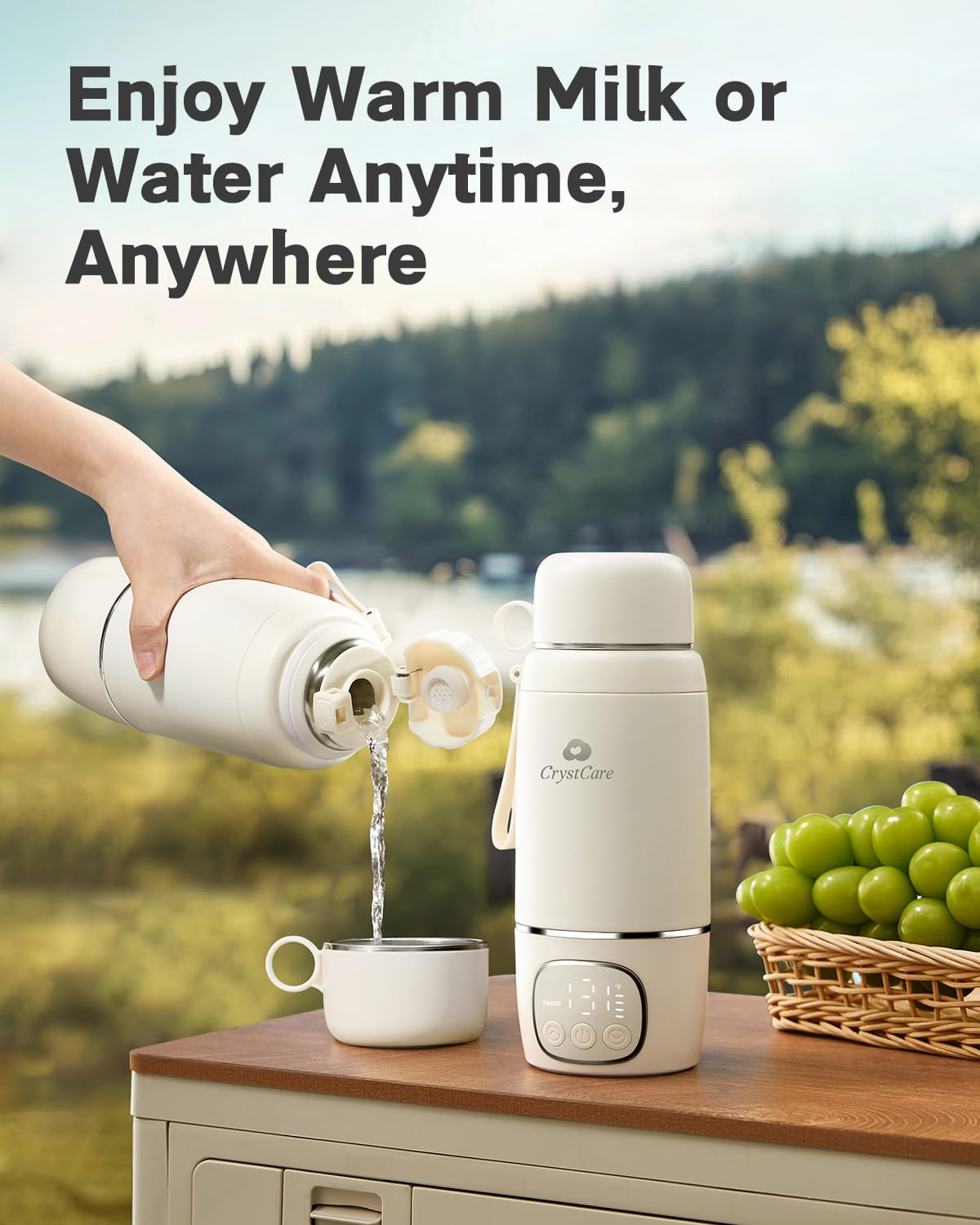 Portable Bottle Warmer for Travel - Fast Heating Breast Milk & Formula Warmer with 16,000mAh
