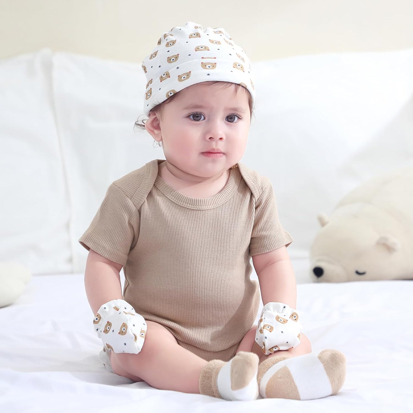 Baby Bodysuit 6 Pack Soft Mixed Ribbed Short Sleeve Romper Infant Boy Girl Clothes Set