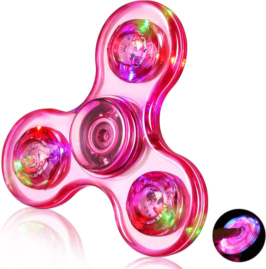 Gigilli Fidget Spinners, LED Light Up Sensory Fidget Toys for Kids, Glow in The Dark Party Favors for Kids 4-8-12, ADHD Anxiety Stress Relief Goodie Bag Stuffers Birthday Classroom Prizes Return Gifts