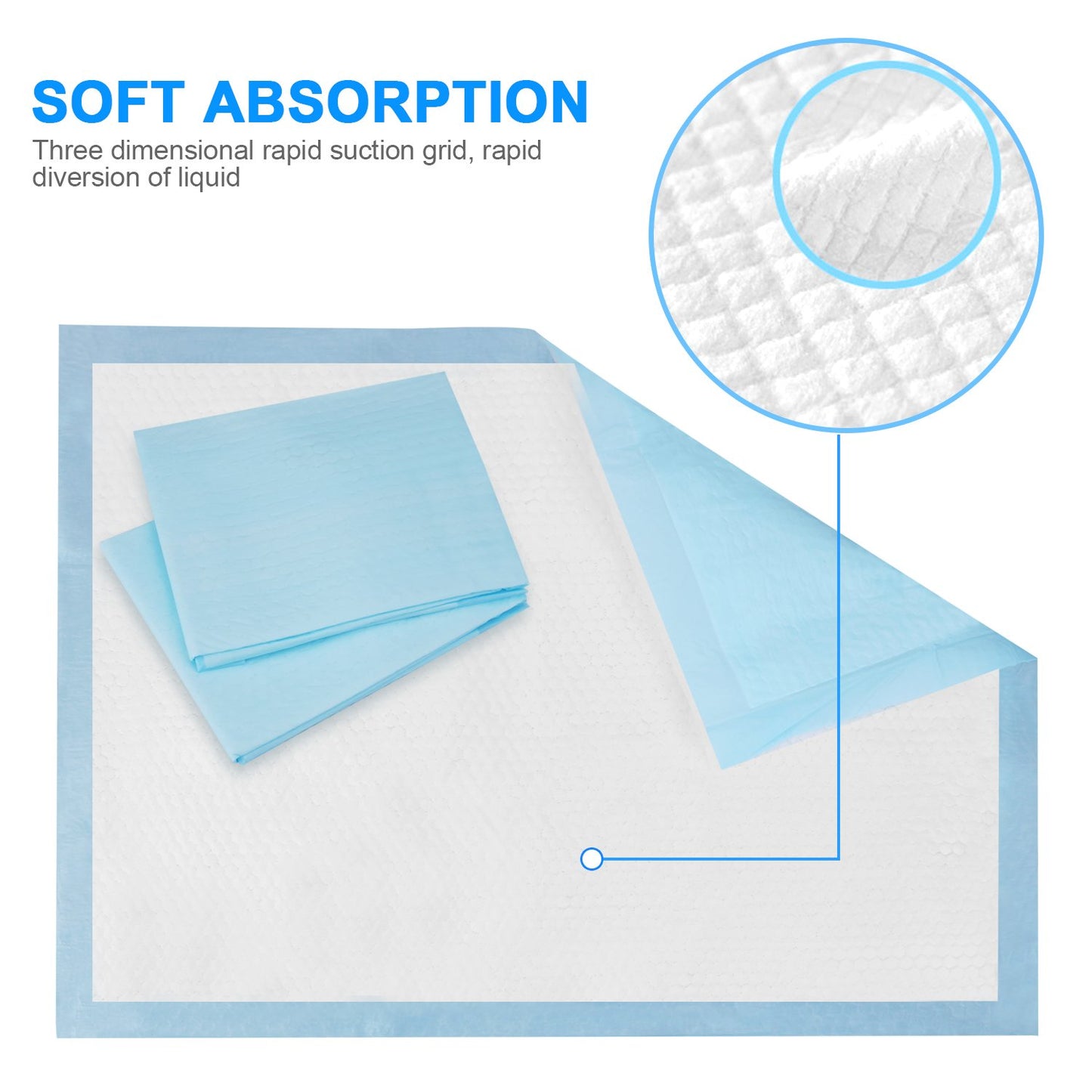 Baby Disposable Changing Pad, 100Pack Soft Waterproof Mat, Portable Diaper Changing Table & Mat, Leak-Proof Breathable Underpads Mattress Play Pad Sheet Protector(13'' 18'')