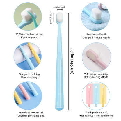 EasyHonor Baby & Toddler Toothbrush for Age 4-12 Years Old, Extra Soft With 10000 Soft Floss