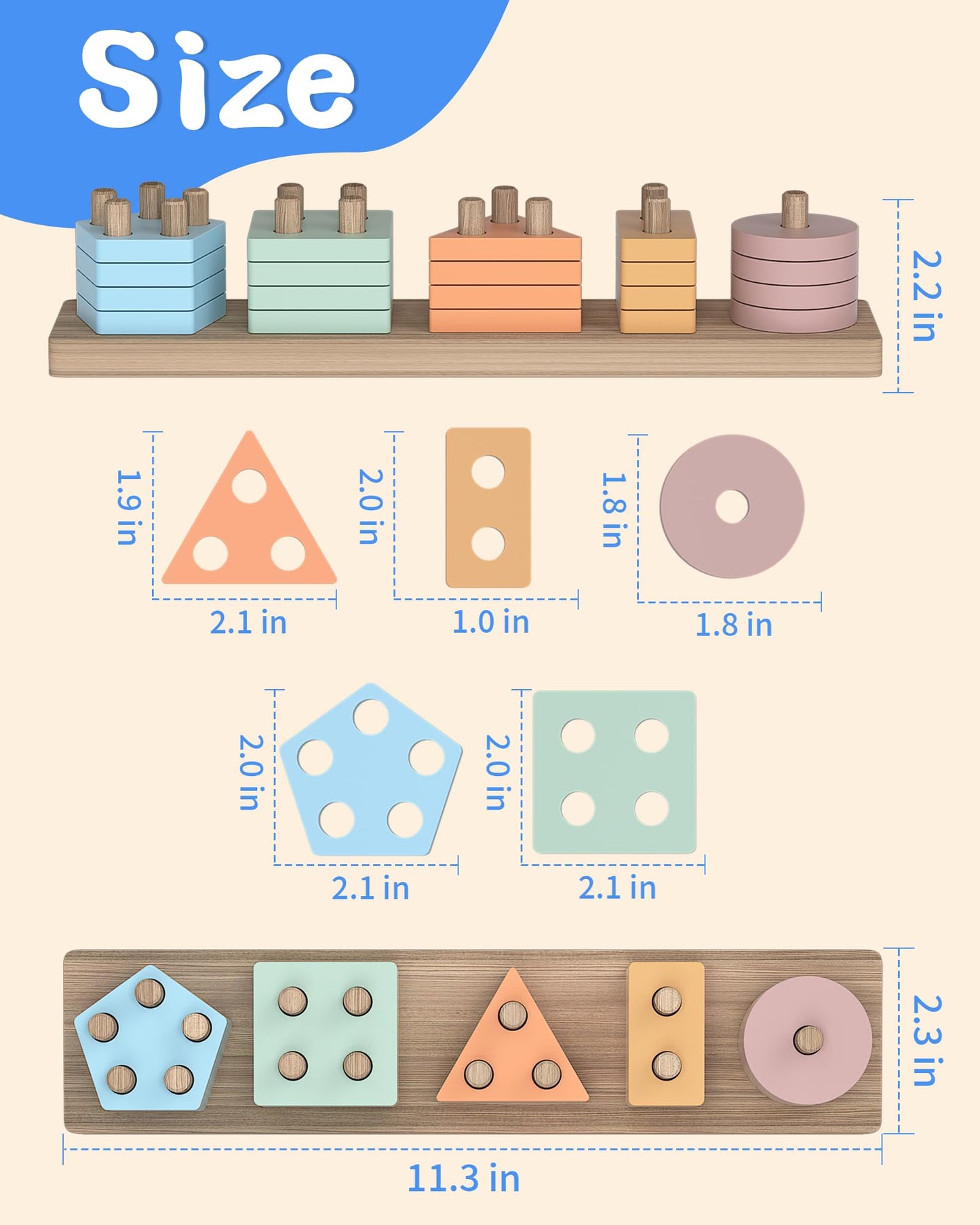 kecristv Montessori Toys for 1 2 Year Old Girl and Boy Birthday Gifts