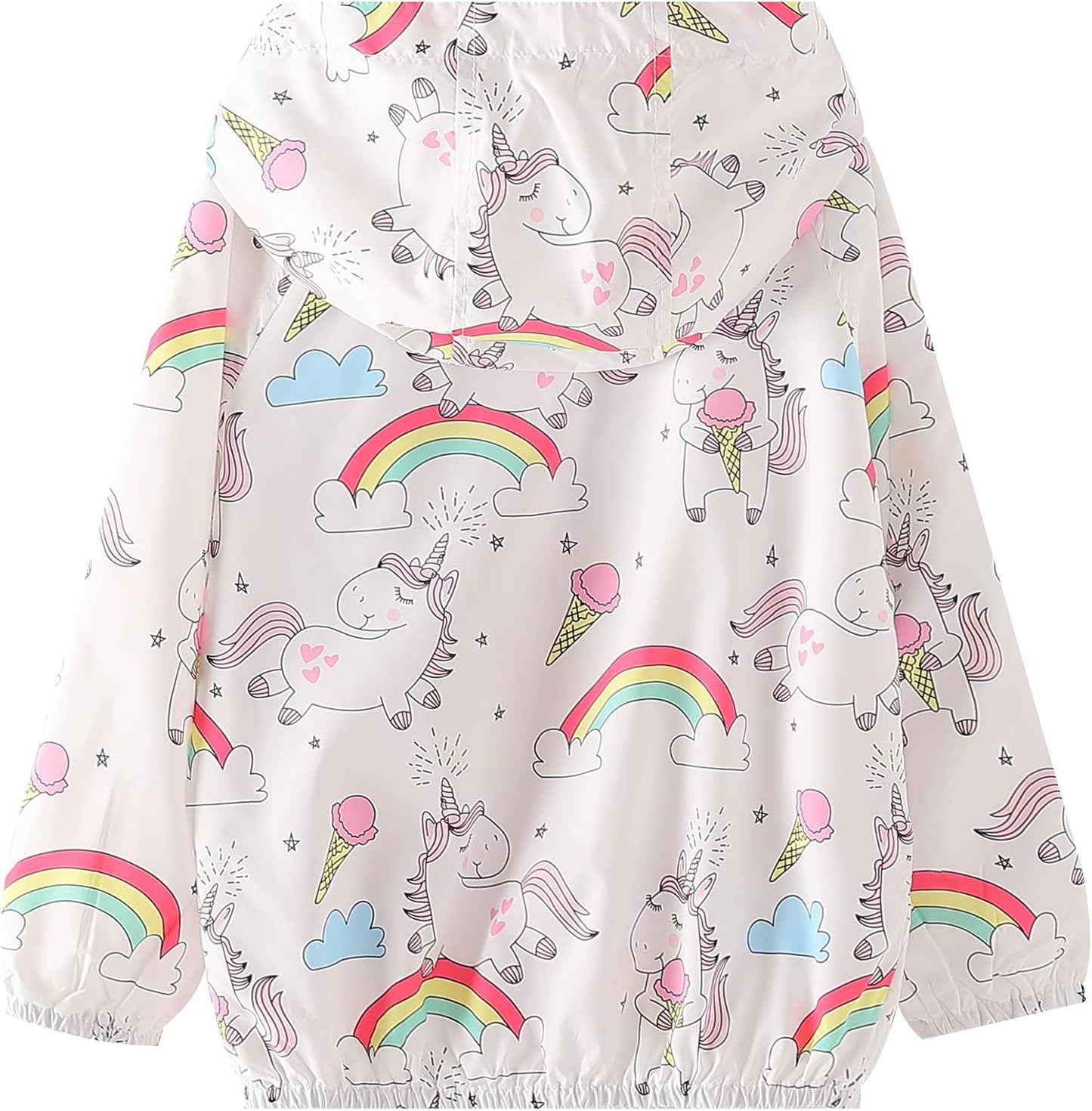 WELAKEN Lightweight Jacket for Girls Kids & Toddler II Girls' Print Water-Resistant Jacket